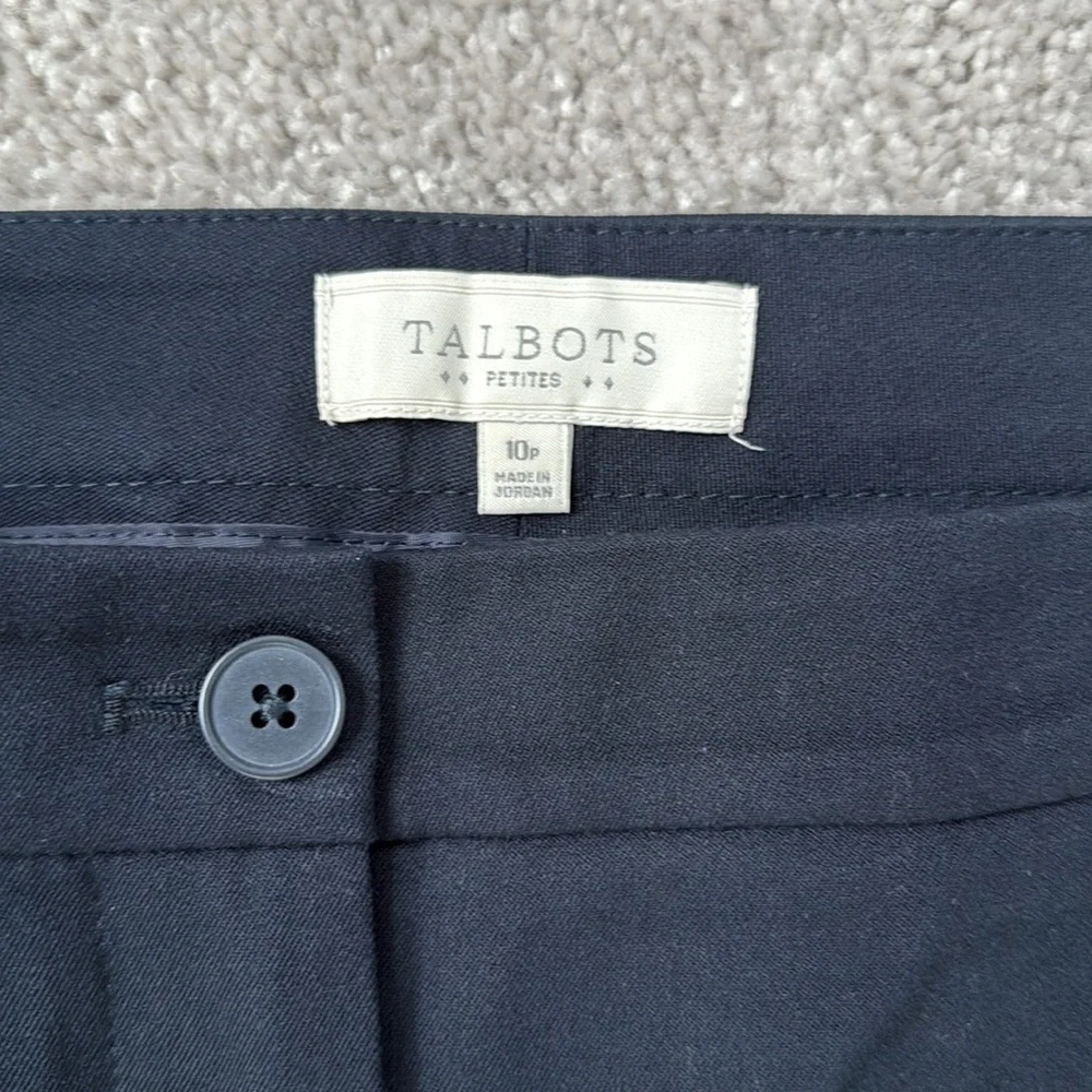Talbots Navy Dress Pants Tailored Cropped size 10 Petite